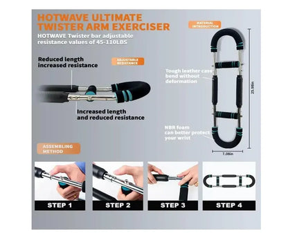 Twister Arm Exerciser,40-110Lb Adjustable Chest Workout Equipment